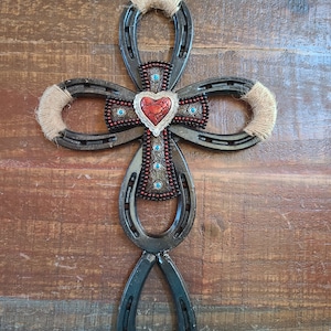 Horseshoe Heart Cross