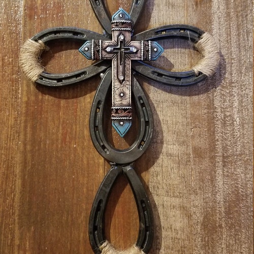 Western Horseshoe Cross Etsy