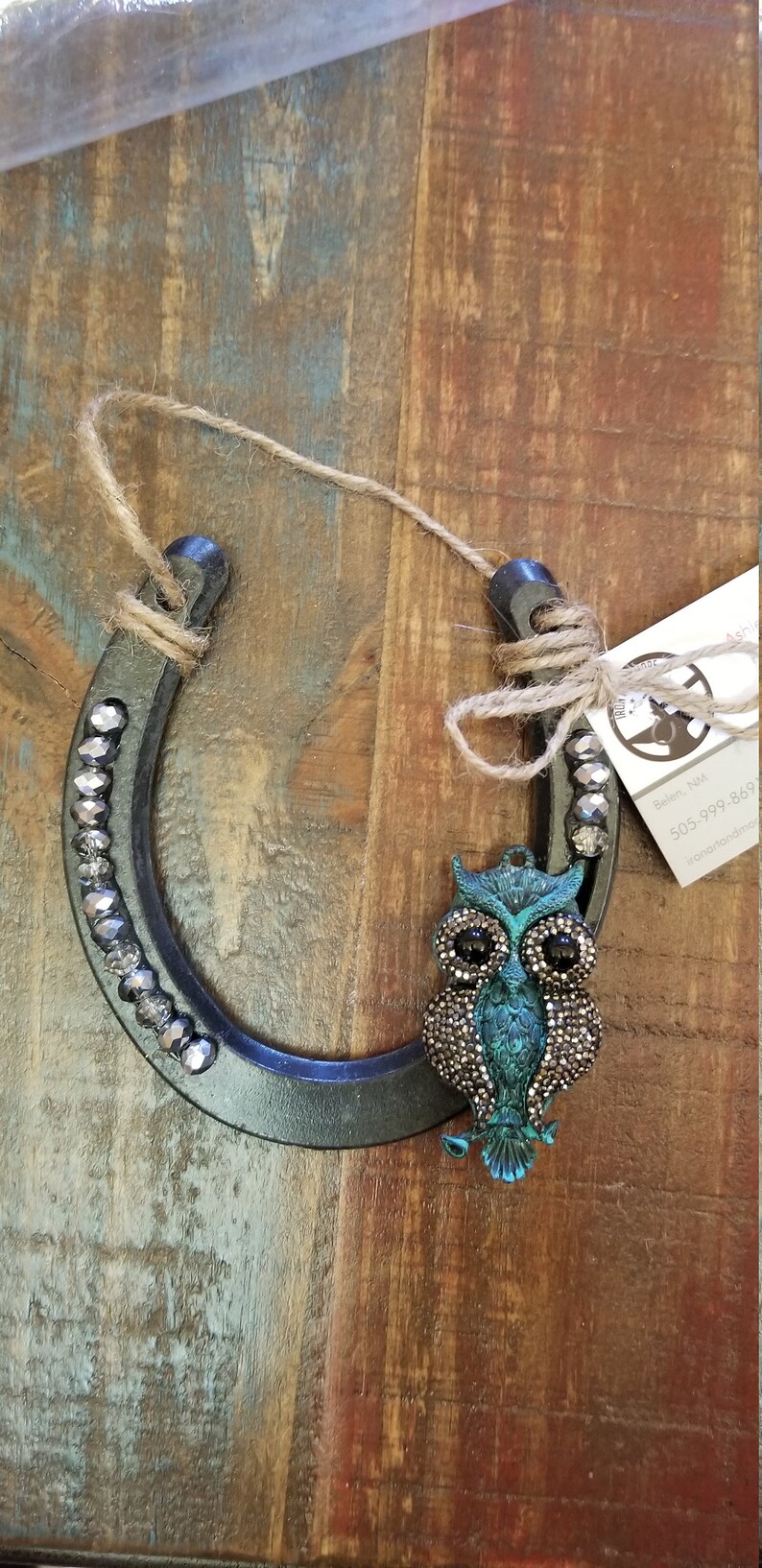 Owl Horseshoe Art Etsy