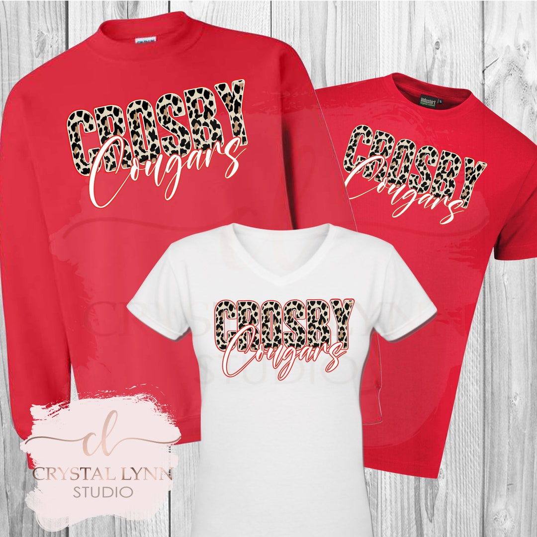 Crosby Cougars Leopard Script School Spirt Instant Download - Etsy