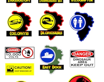 Jurassic park sign | Etsy
