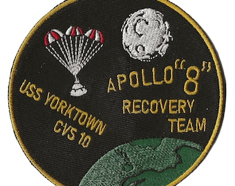 USS Yorktown CVS10 NASA Apollo 8 space program US Navy ship recovery force patch