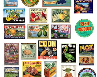 miniature 1:148 N scale farmers market fruit vegetable produce signs