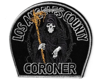 Los Angeles County Coroner Medical Examiner Grim Reaper shoulder patch