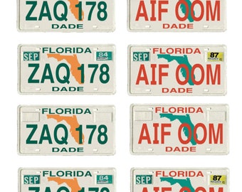 scale model Miami Vice Florida license tag plates