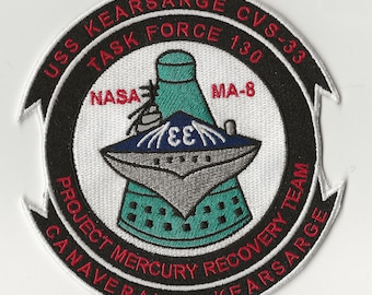 USS Kearsarge CVS33 NASA Mercury 8 space program US Navy ship recovery task force patch