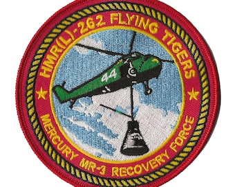 HMR(L)-262 NASA Mercury 3 space program USMC helicopter recovery force patch