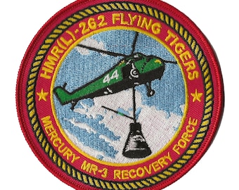 HMR(L)-262 NASA Mercury 3 space program USMC helicopter recovery force patch