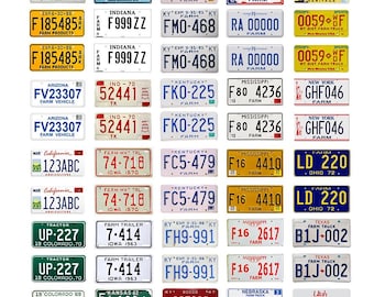 scale model car assorted USA license plates farm vehicle tractor tags 1/25 1/43 1/64