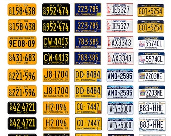 scale model car assorted USA license plates New York Commercial state tags  1/18 1/25 1/43 1/64