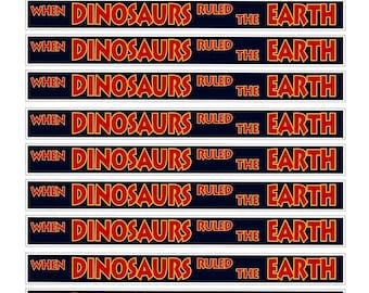 miniature 1/87 HO scale model Jurassic Park When Dinosaurs Ruled The Earth Banner