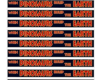 miniature 1/87 HO scale model Jurassic Park When Dinosaurs Ruled The Earth Banner