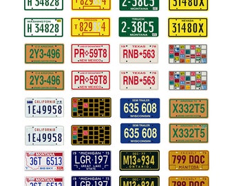 scale model car movie TV semi truck license tag plates Duel Convoy High Ballin'