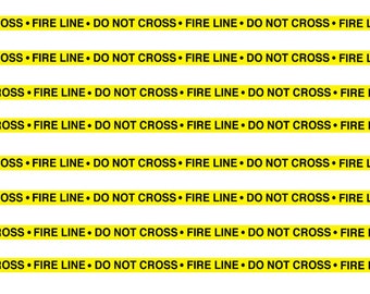 1:25 G scale fire line do not cross scene barrier tape