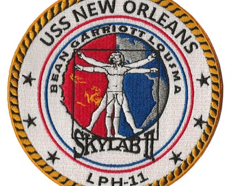 USS New Orleans LPH11 NASA Skylab 2 space program US Navy ship recovery force patch