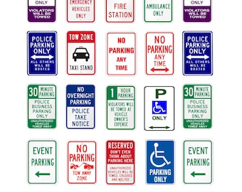 miniature scale model diorama no parking signs