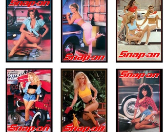 1/18 scale miniature model car auto shop garage Snap-On Tools pin up posters