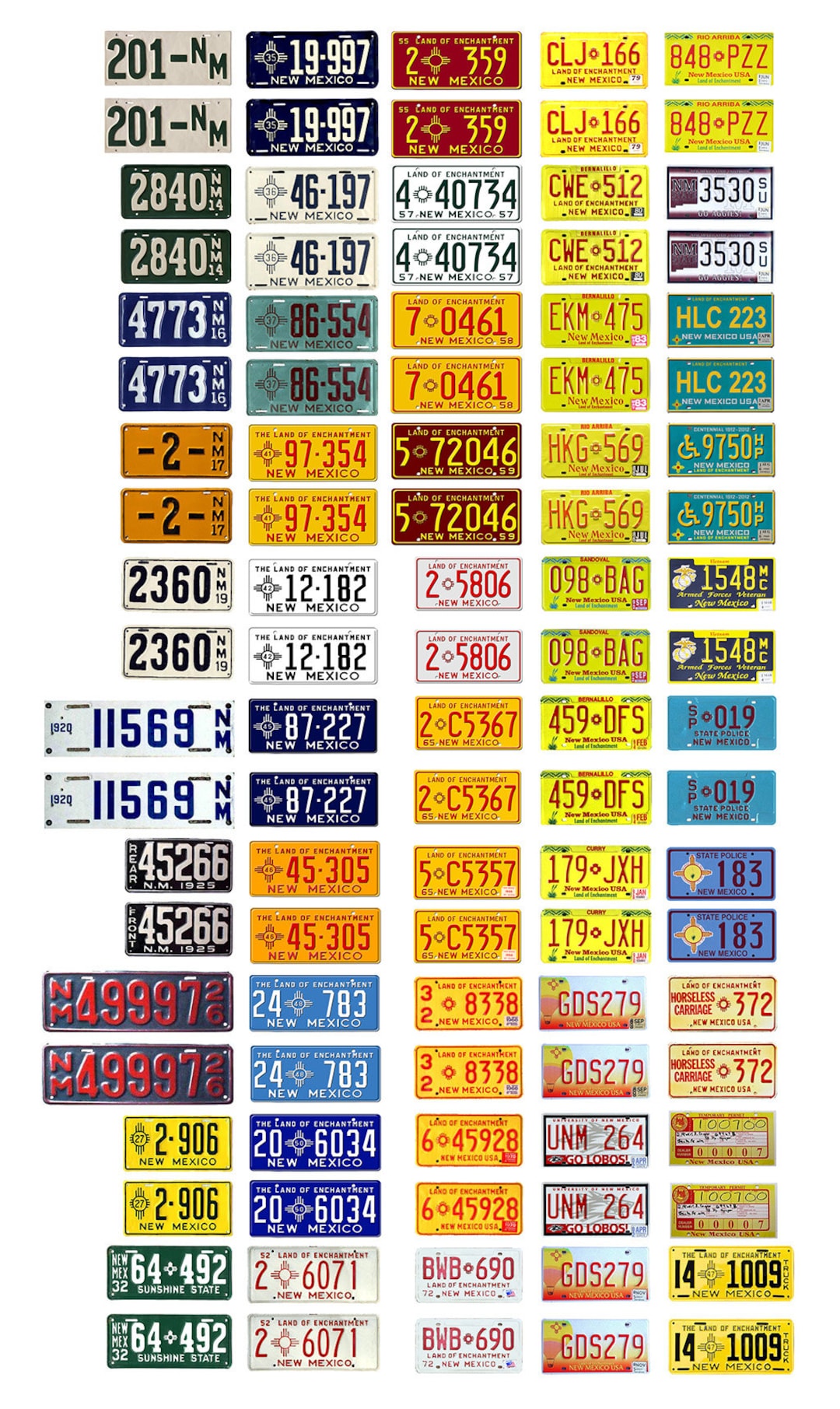 ミニカー 1/18 License Plate Sheet NewYork 1/18 scale model car assorted USA New Jersey license plates