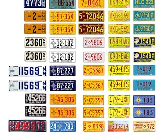 scale model car assorted USA license plates New Mexico state  tags 1/18 1/25 1/43 1/64