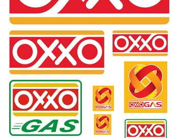 miniature scale model Mexico Oxxo gasoline station gas signs Mexican convenience store