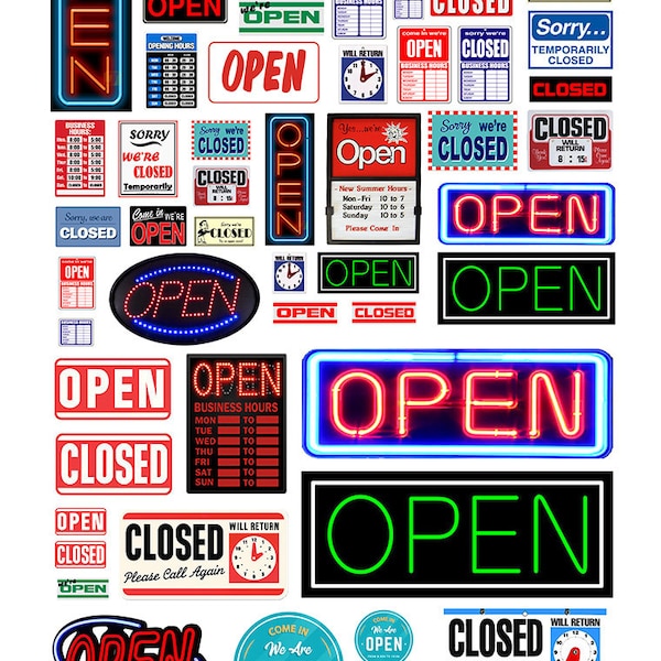 Open Closed Sign - Etsy