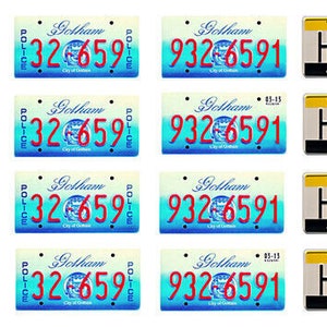 scale model Batman Batmobile Gotham City Police license tag plates