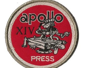 NASA Apollo 14 Press patch space program TV news correspondent recovery force