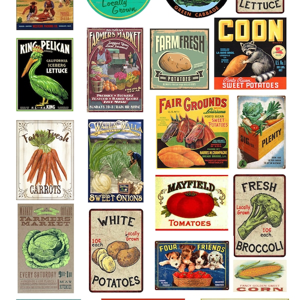 Produce Signs - Etsy