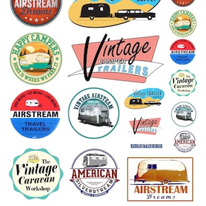 scale miniature model automobile camping trailer camper signs