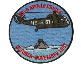 NASA HS-8 Apollo Cruise helicopter space program US Navy ship recovery force patch