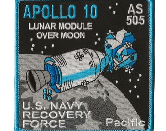 NASA Apollo 10 space program US Navy ship Pacific recovery force patch