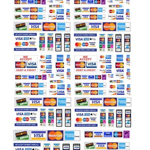 miniature 1:25 G scale model Credit Card Signs
