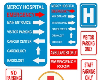 miniature scale model diorama hospital signs