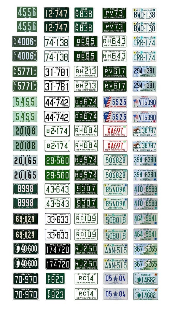 ミニカー 1/18 License Plate Sheet NewYork 1/18 scale model car assorted USA New York license plates