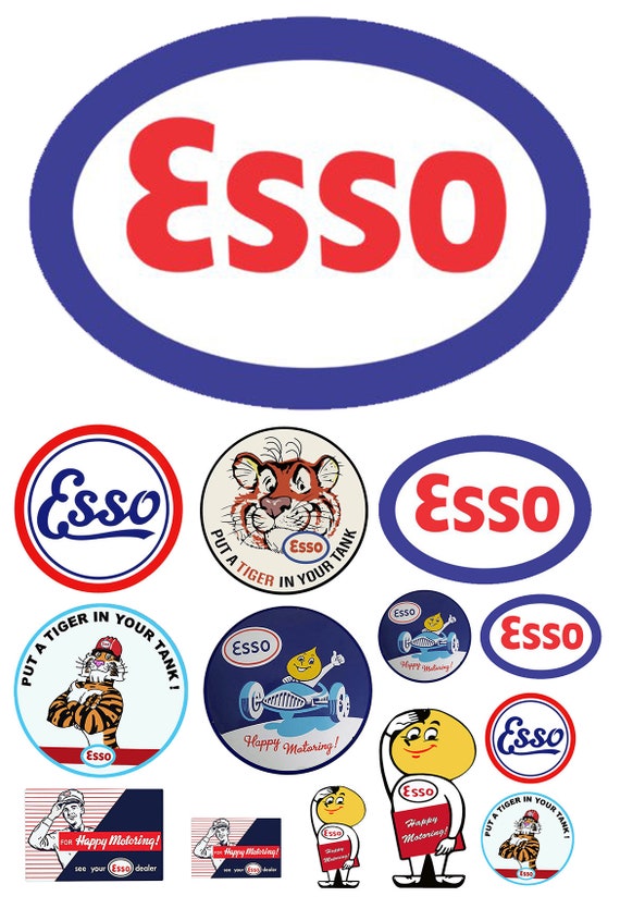 Miniature Scale Model Esso Gasoline Station Gas Signs - Etsy