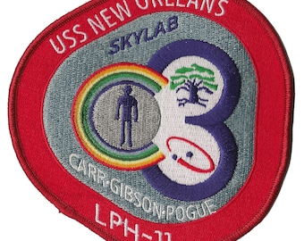 USS New Orleans LPH11 NASA Skylab 3 space program US Navy ship recovery force patch