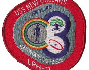 USS New Orleans LPH11 NASA Skylab 3 space program US Navy ship recovery force patch