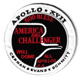 NASA Apollo 17 Well Done God Bless congratulatory space program patch