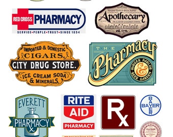 miniature scale model Pharmacy Signs