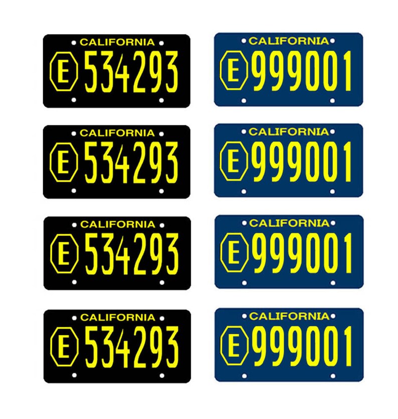 Scale Model Adam 12 Los Angeles Police Car License Tag Plates Etsy