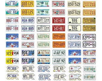 scale model car Canada license tag Canadian plates