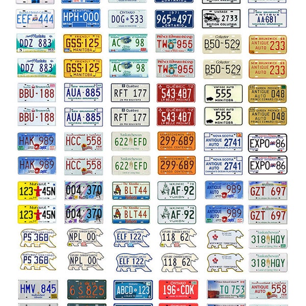 scale model car Canada license tag Canadian plates