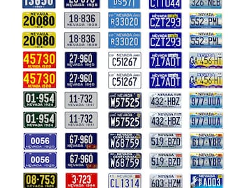 scale model car assorted USA license plates Nevada state tags  1/18 1/25 1/43 1/64