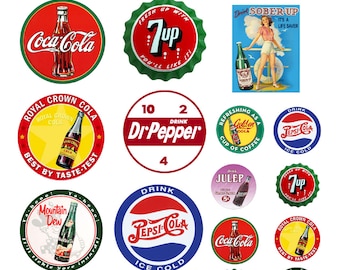 miniature scale model diorama soda pop soft drink signs