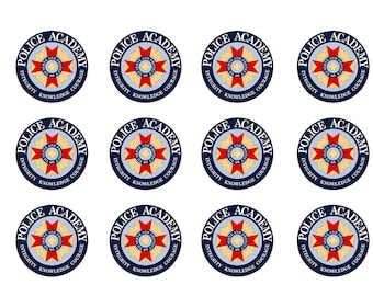 1/25 scale model Police Academy movie seal police car door badge waterslide decals