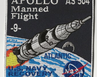NASA Apollo 9 space program US Navy ship Atlantic recovery force patch