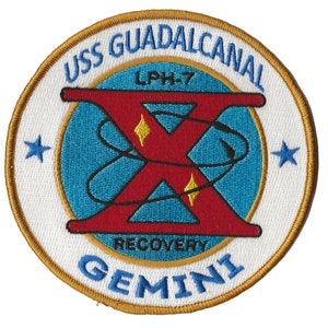 USS Guadalcanal LPH7 NASA Gemini 10 space program US Navy ship recovery force patch