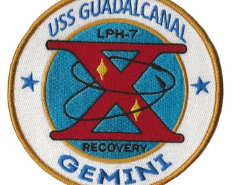USS Guadalcanal LPH7 NASA Gemini 10 space program US Navy ship recovery force patch
