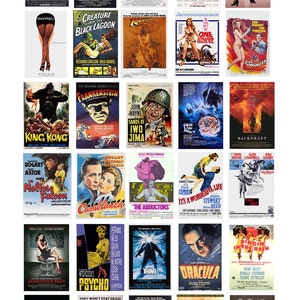 miniature 1:87 HO scale model movie theater posters