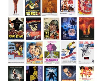 miniature 1:87 HO scale model movie theater posters